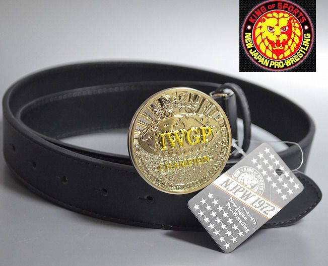 新品 IWGP 新日本プロレス 公認 紳士ベルト :SIZE=100cmまで対応 チャンピオンベルト ベルト NJPW_画像1