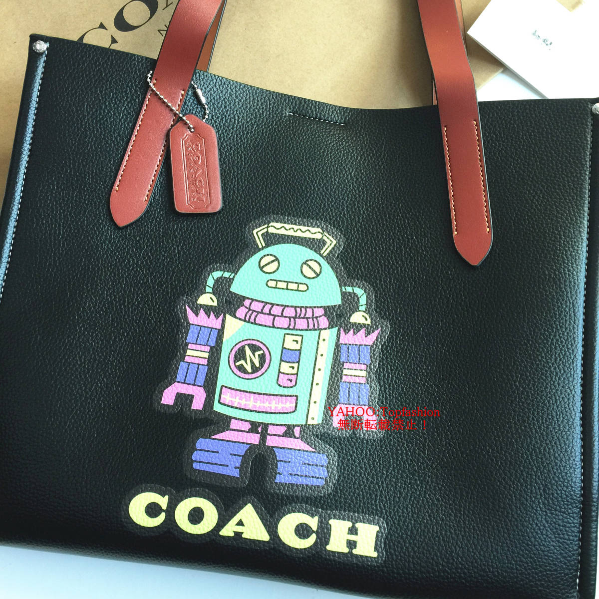 ☆新品☆コーチ/COACH バッグ CN602 コズミック リレー トート 34・ロボット トートバッグ ハンドバッグ 男女兼用 アウトレット品_画像2