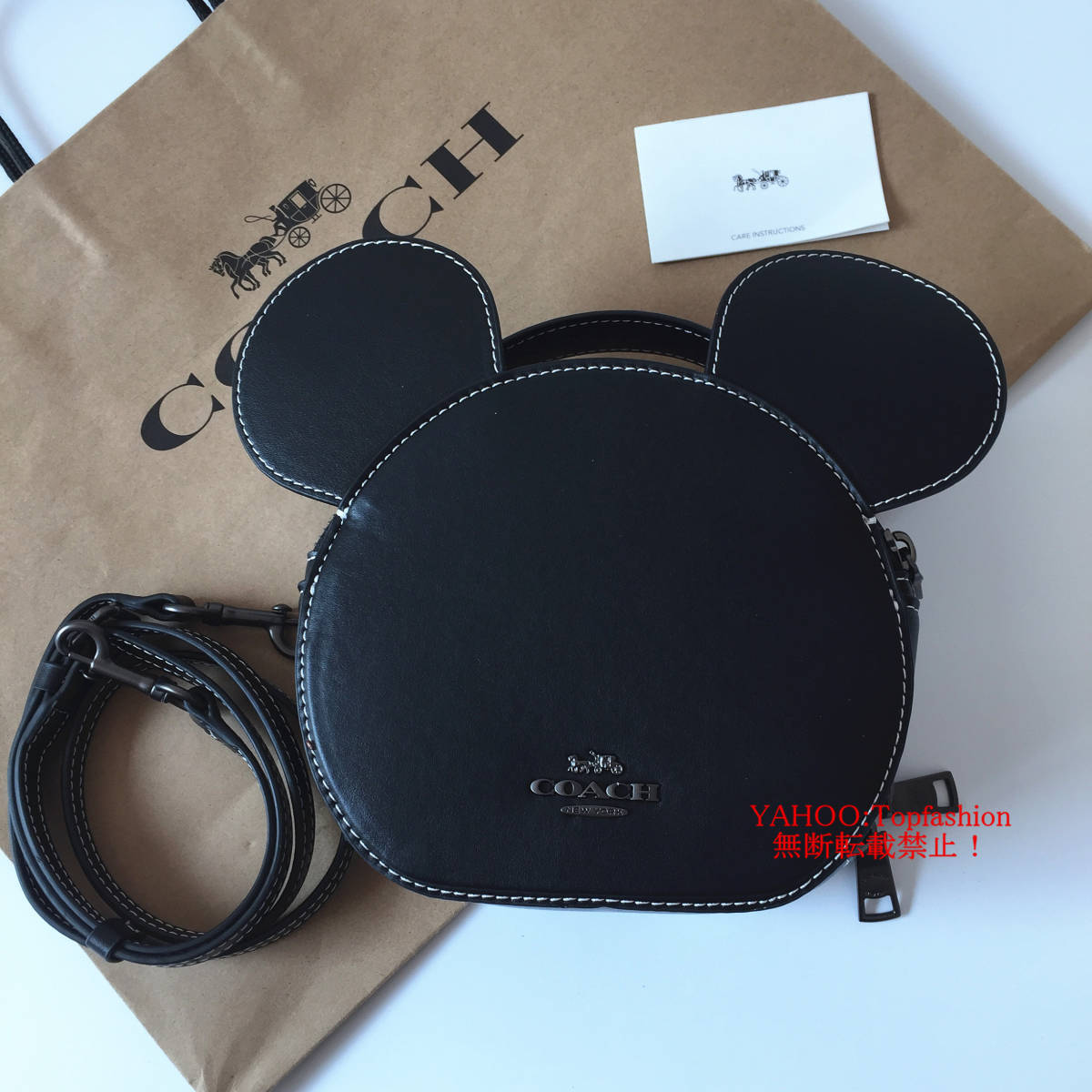 ☆新品☆コーチ/COACH バッグ CM840 COACH X DISNEY ミッキーマウス クロスボディー ショルダーバッグ ブラックマルチ アウトレット品 _画像3