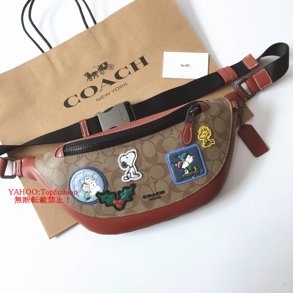 ☆新品☆コーチ/COACH CE541 COACH X PEANUTS ピーナッツコラボ スヌーピーベルトバッグ ウエストバッグ ボディーバッグ アウトレット品_画像1