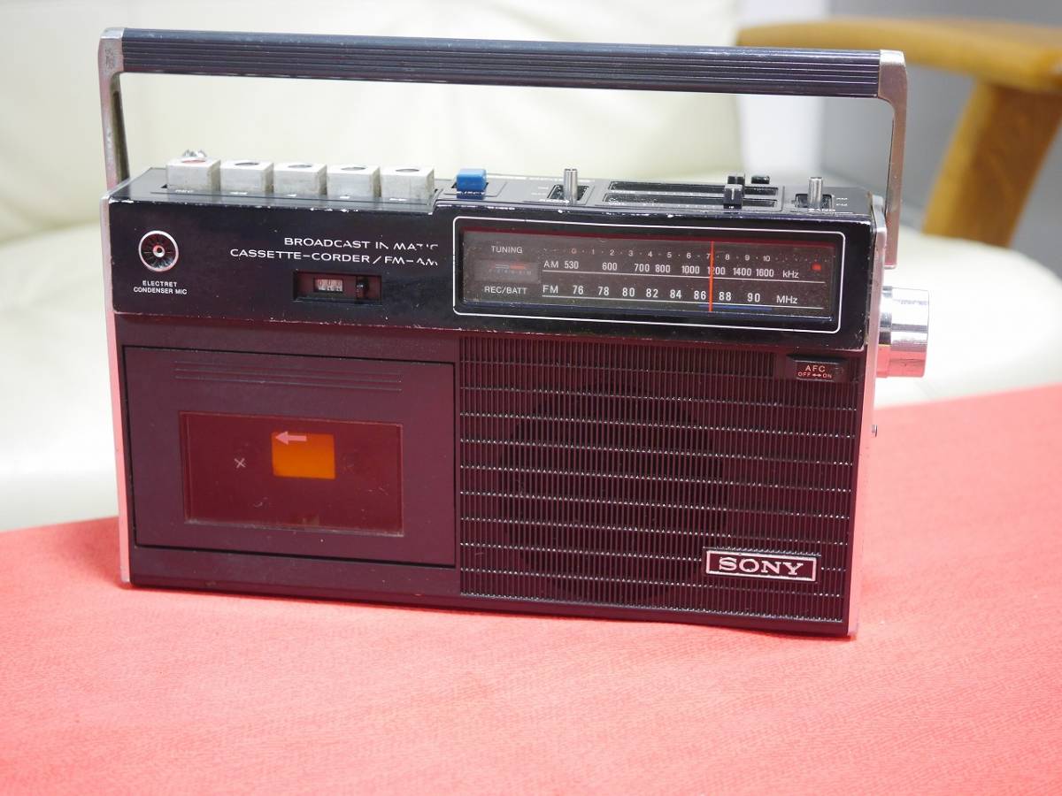  Showa Retro SONY Sony CF-1500 pretty! stylish!FM/AM! antique! radio-cassette at that time. regular price 33,800 jpy 