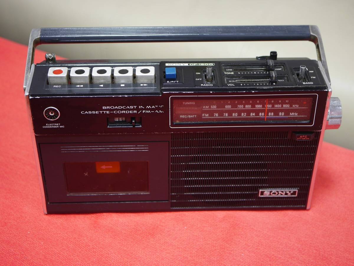  Showa Retro SONY Sony CF-1500 pretty! stylish!FM/AM! antique! radio-cassette at that time. regular price 33,800 jpy 