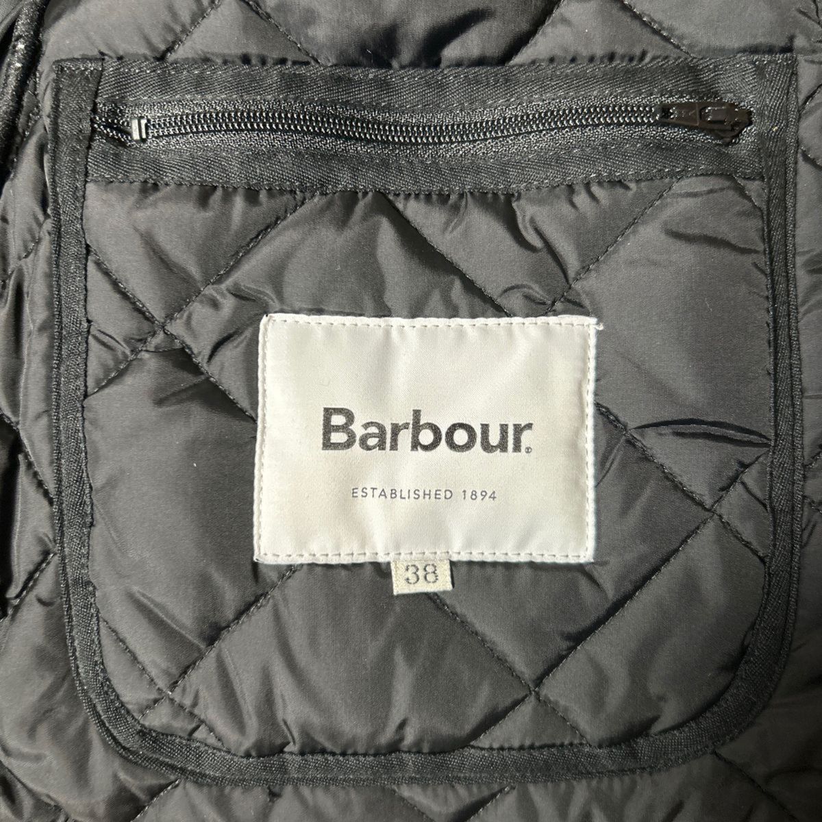 【美品】Barbour バブアー キルティングジャケット 38サイズ ブラック