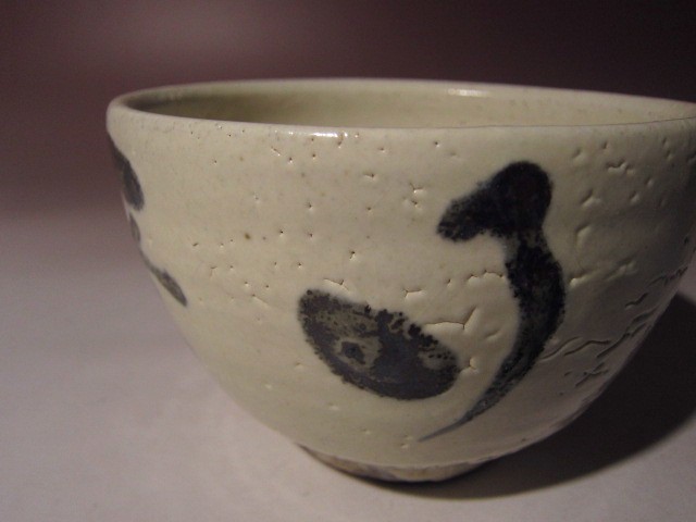 新春初出し!小山富士夫(古山子)粉引茶碗★味わい深い姿★a840 新春初出し!小山富士夫(古山子)粉引茶碗★味わい深い姿★a840