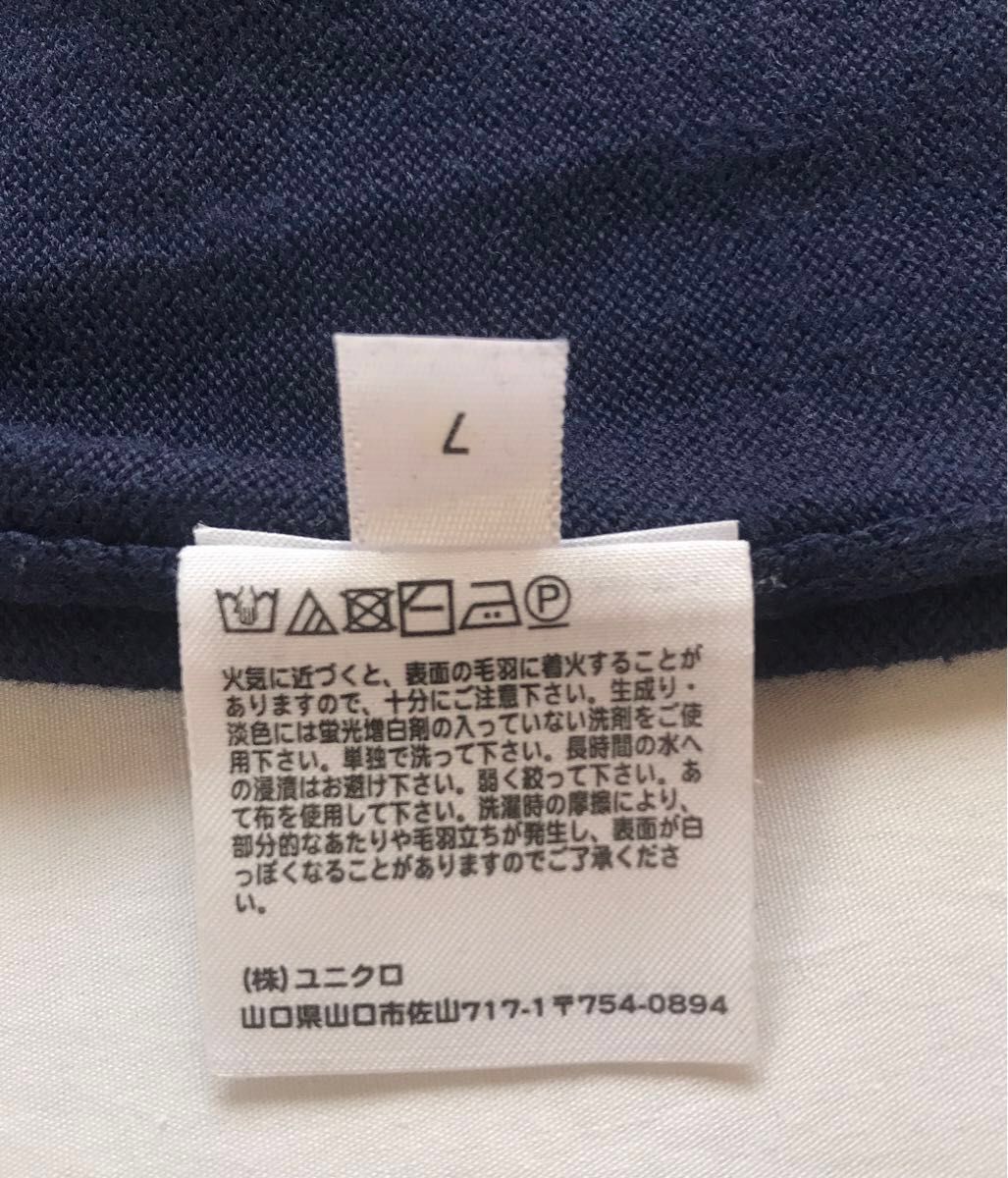 UNIQLO  ピーナッツ クルーネックセーター(長袖)　スヌーピー　ウッドストック　ニット　薄手　綿100%　シンプル　中国製