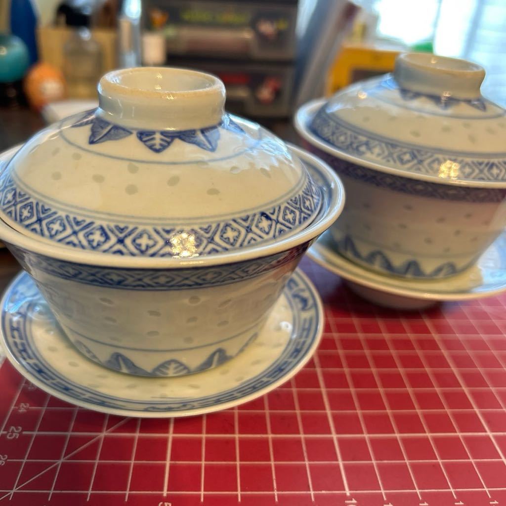 茶碗 セット蓋付 陶器_画像1
