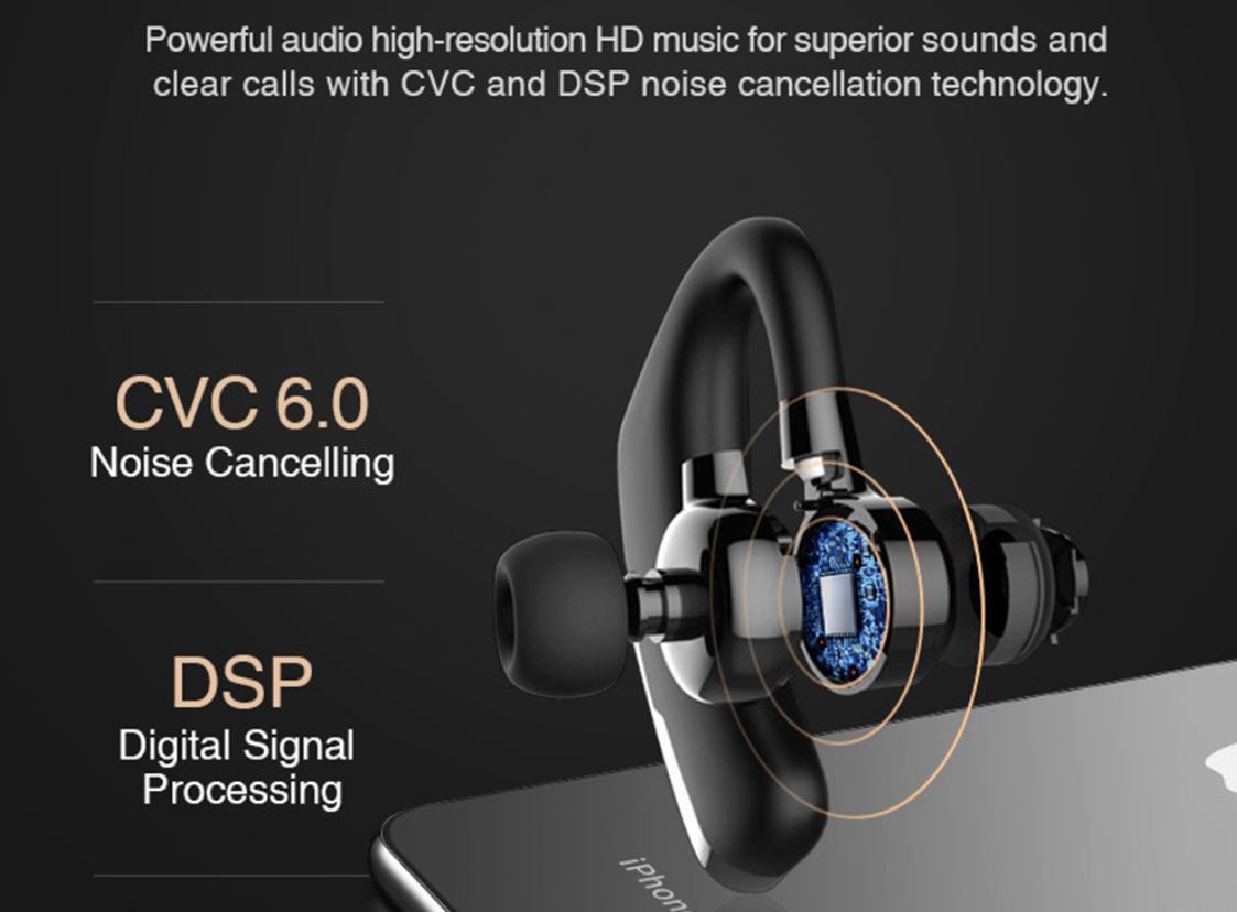 新品 送料無料 マイク付き V9 Bluetoothヘッドセット 片耳　左右兼用　イヤホン ハンズフリー 　　高品質 大容量 長時間_画像8