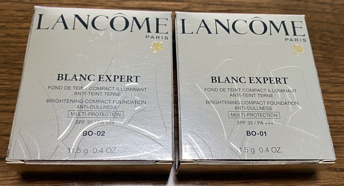 ランコム LANCOME BLANC EXPERTブラン エクスペール コンパクト レフィル ファンデーション #BO-01 & BO-02 セット 未使用 長期保管品_画像2
