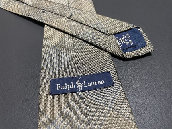 【超美品】Ralph Lauren　ラルフローレン　チェック柄　ネクタイ　3本以上送料無料　ブラウン_画像2