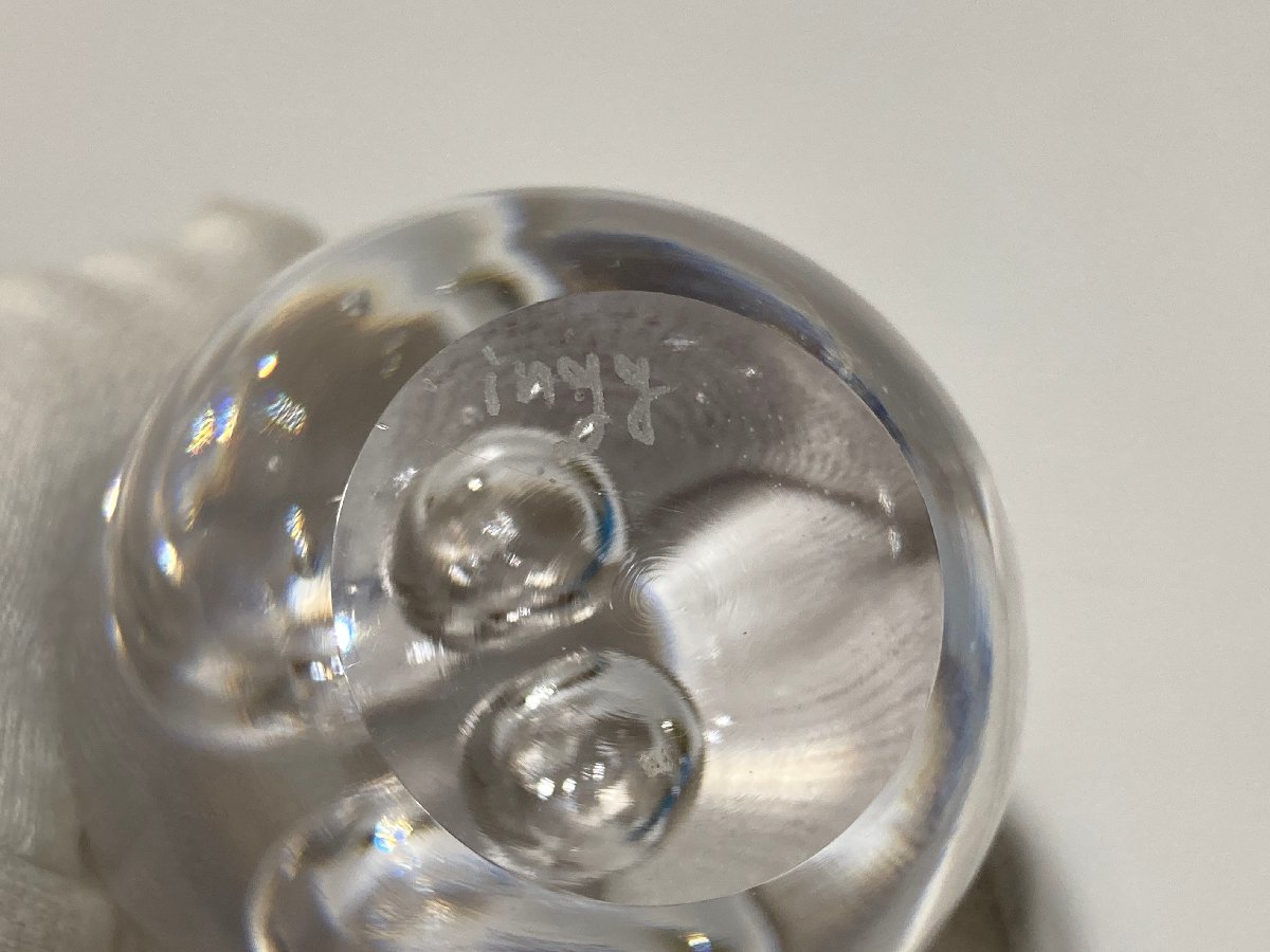 【3k110528】イイノナホ ペーパーウェイト 泡 ガラス インテリア 置き物_画像2