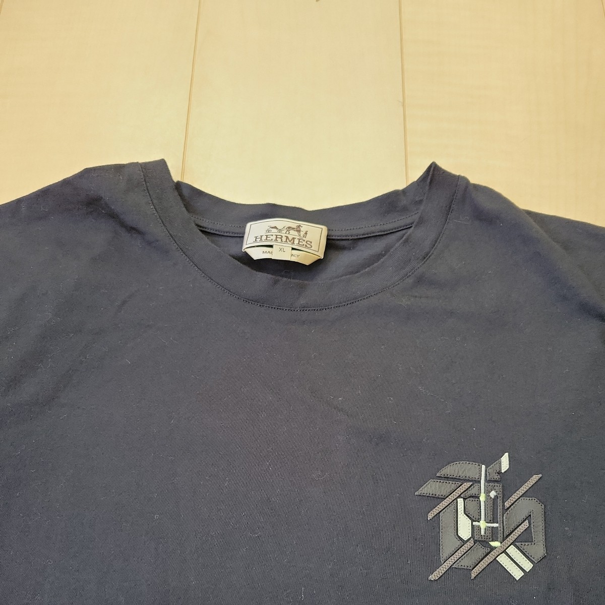 ★HERMES 23'レザーパッチTシャツ エルメス_画像3