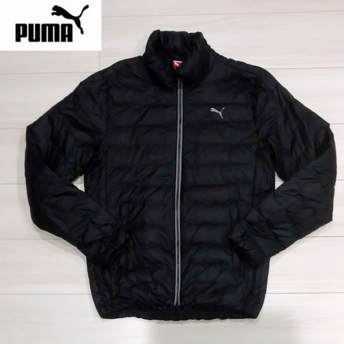 新品に近い PUMA ダウンジャケット L メンズ 軽量 ライト ブルゾン プーマ ゴルフ 美品_画像1