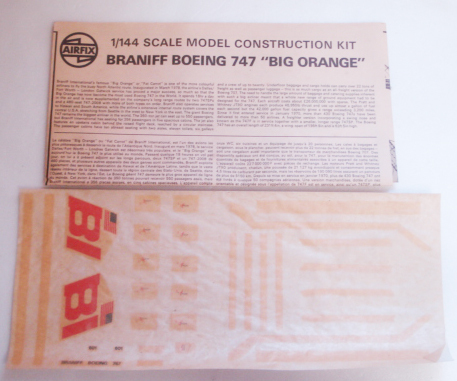 0 AIRFIX air fixing parts | Bick orange 747[blanif air ] (1/144) type 4 box 
