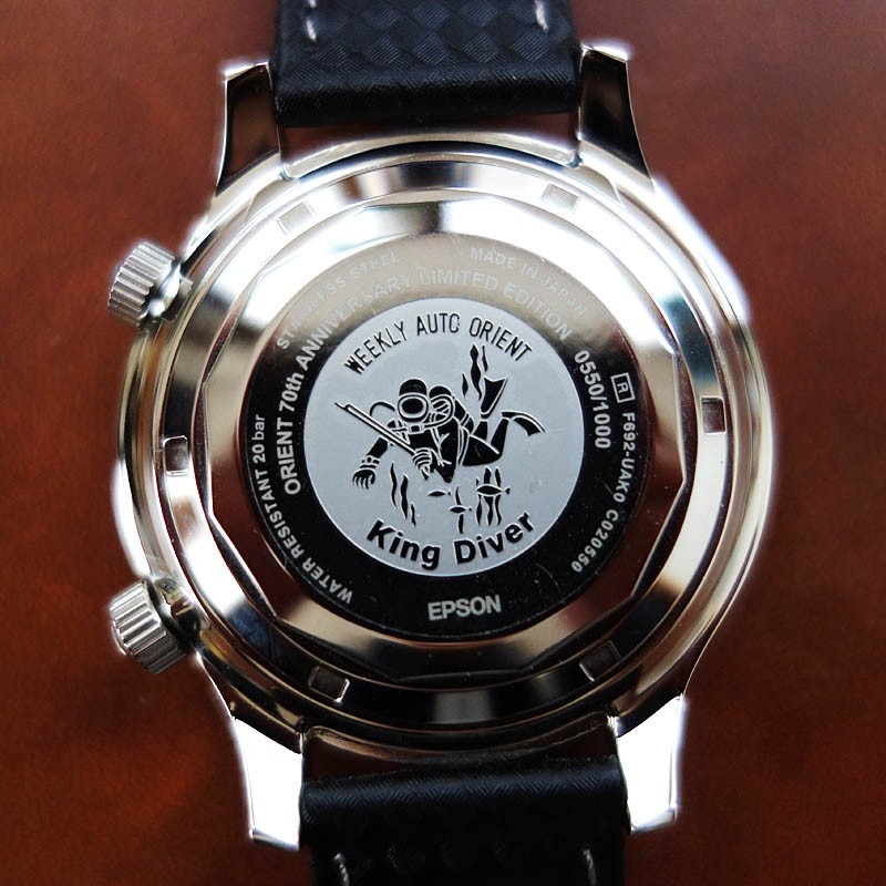 オリエント ORIENT RN-AA0D01B キングダイバー King Diver 復刻モデル 自動巻紳士腕時計70周年記念 1500本限定（国内） 未使用保管品の画像4