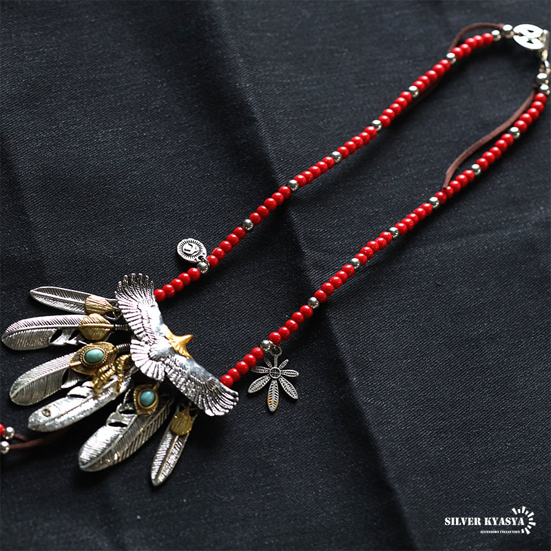  feather necklace 6 sheets wings root pendant turquoise Eagle necklace white Hearts beads feather set presence eminent 