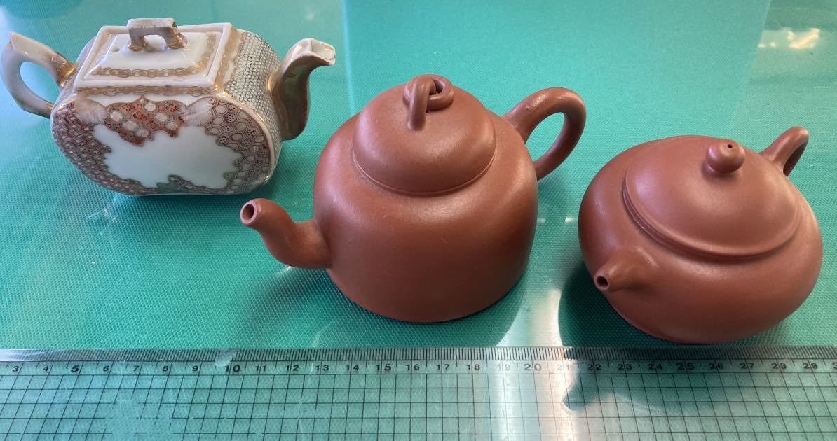 煎茶道具・茶器・急須　3個まとめセット。可愛らしい茶器です。インテリアとして…_画像1