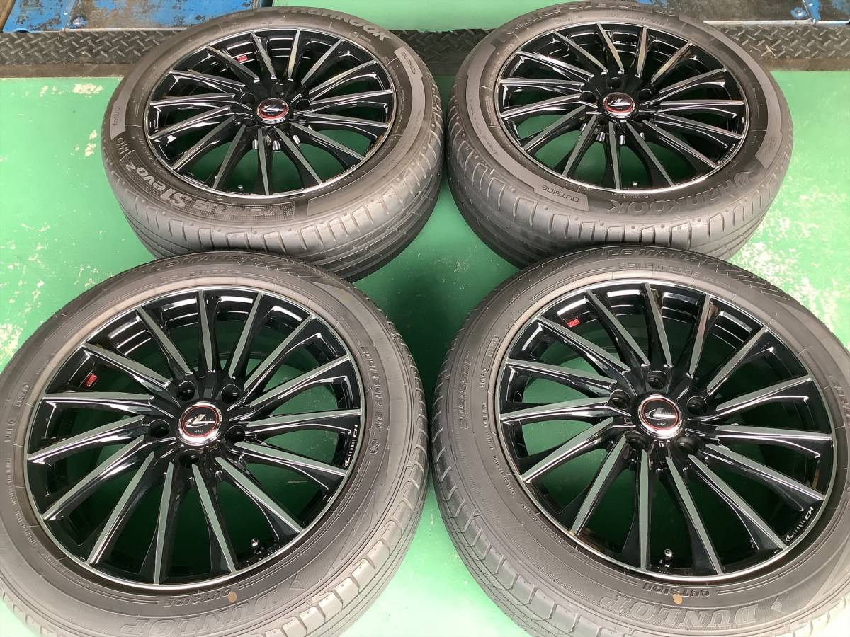 【展示品+中古】レオニス CH 17x7J 5H 114.3 +53 4本 1台分 205/55R17 ノア ヴォクシー エスクァイア ステップワゴン ウェッズ ブラック/P_画像1