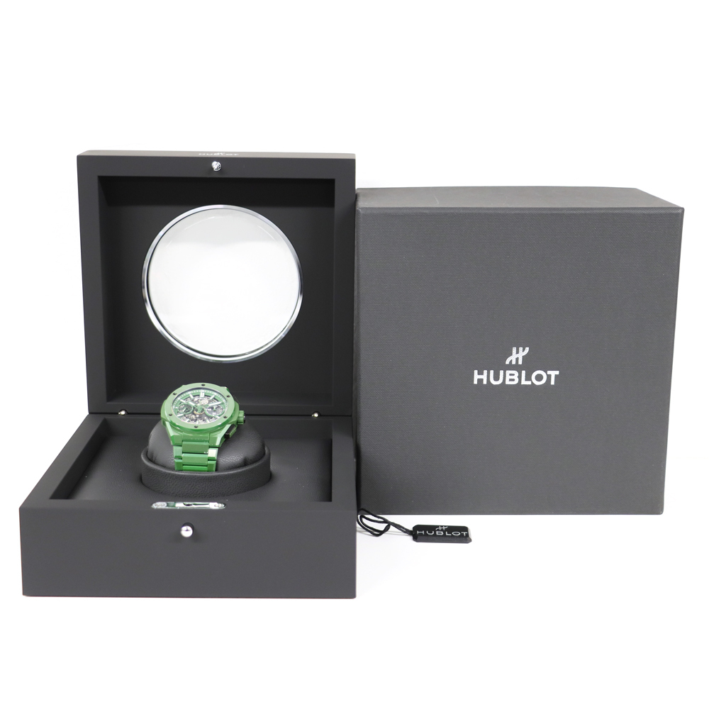 ウブロ（HUBLOT）ビッグ・バン インテグレーテッド グリーンセラミック 451.GX.5220.GX 42mm 世界限定250本 腕時計 メンズ 新品_画像10