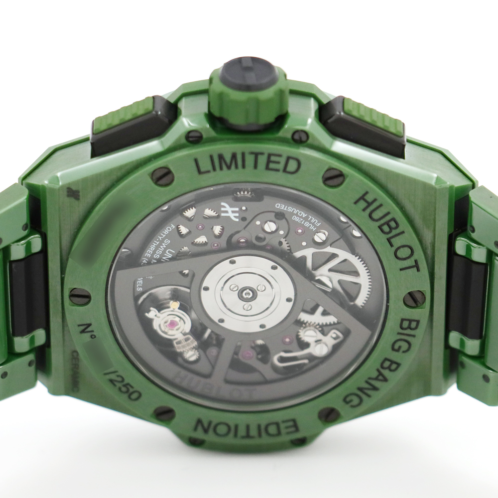 ウブロ（HUBLOT）ビッグ・バン インテグレーテッド グリーンセラミック 451.GX.5220.GX 42mm 世界限定250本 腕時計 メンズ 新品_画像8