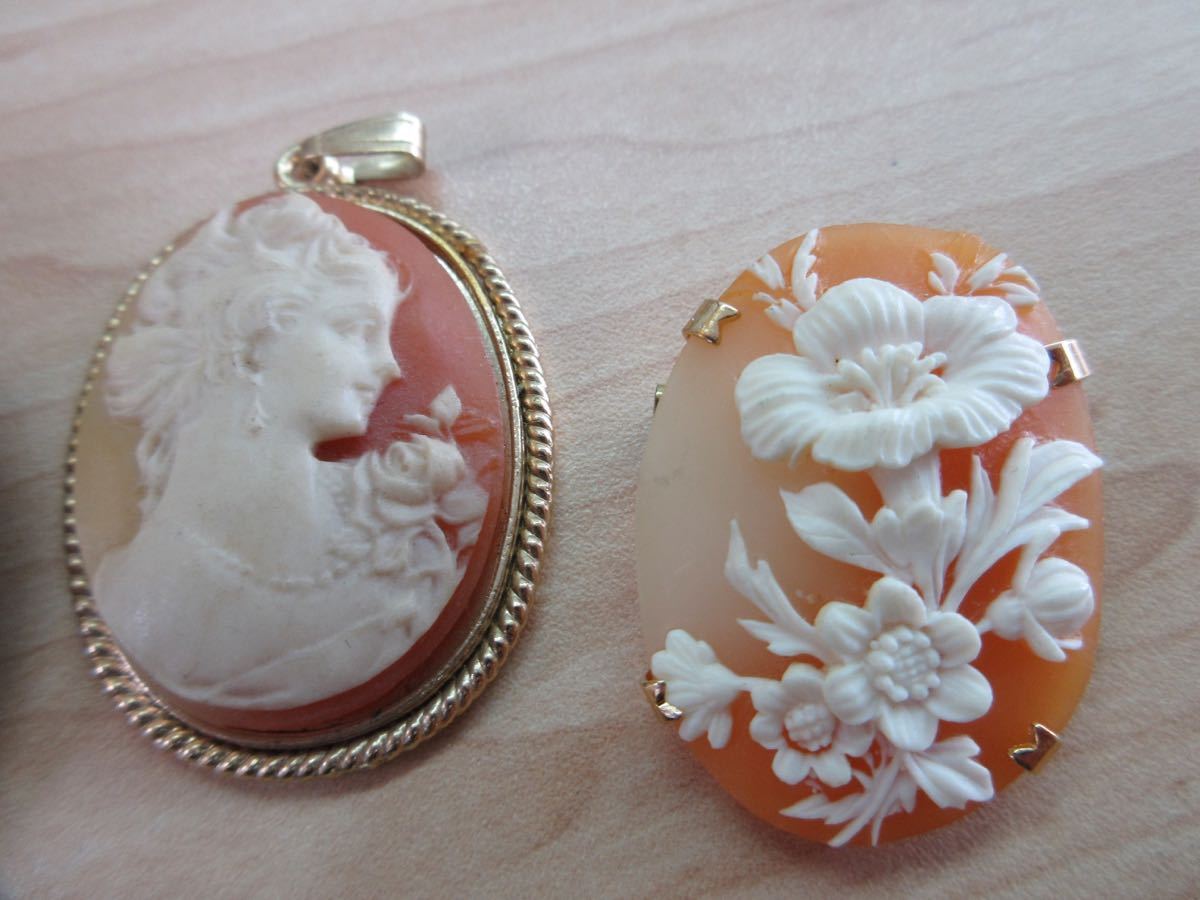 c59 カメオ CAMEO カメオ系 ブローチ ペンダントトップ ヴィンテージ ビンテージ アクセサリー 大量 まとめ売り まとめ TIA_画像3