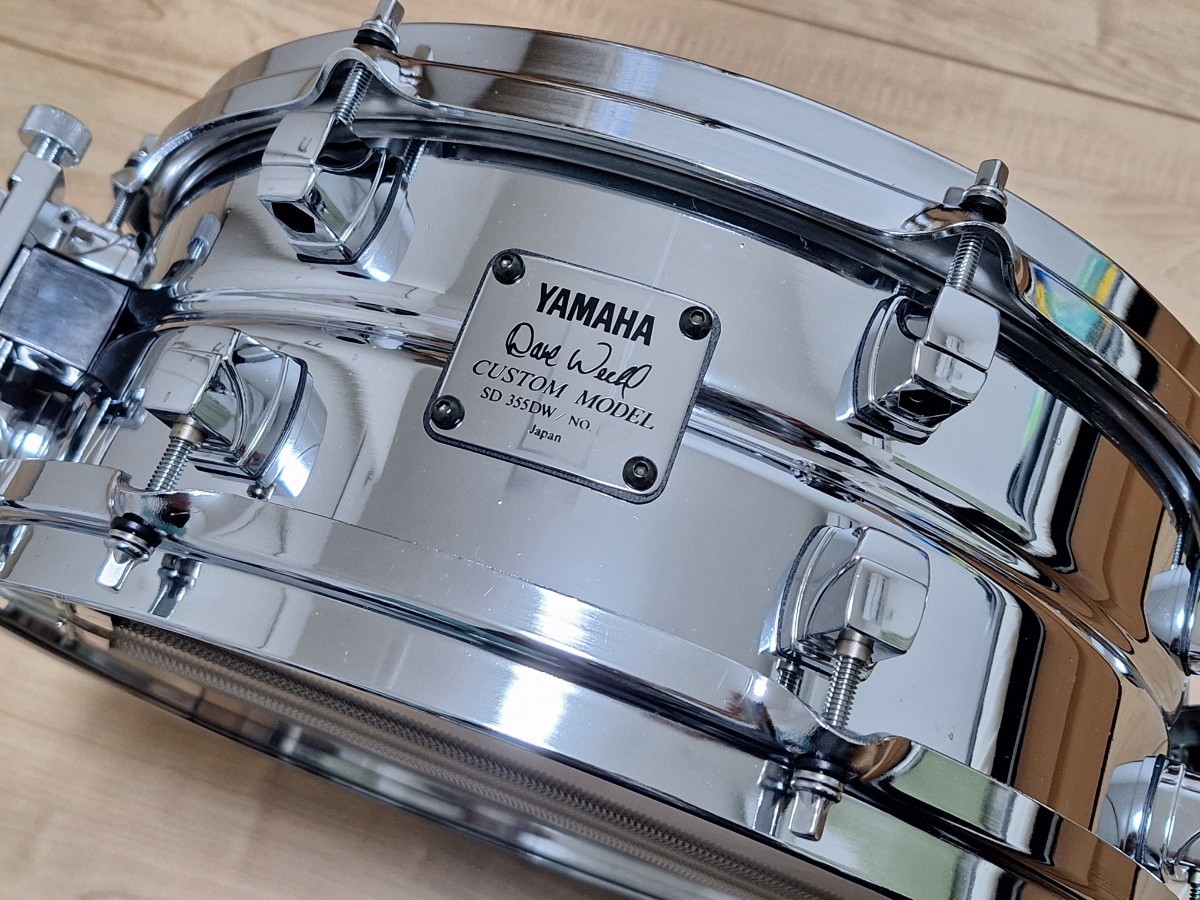 YAMAHA デイヴウェックル Dave Weckl Signature Snare SD-355DW Aluminum Shell 14x5.5 ラグ改良型　希少！ _画像2