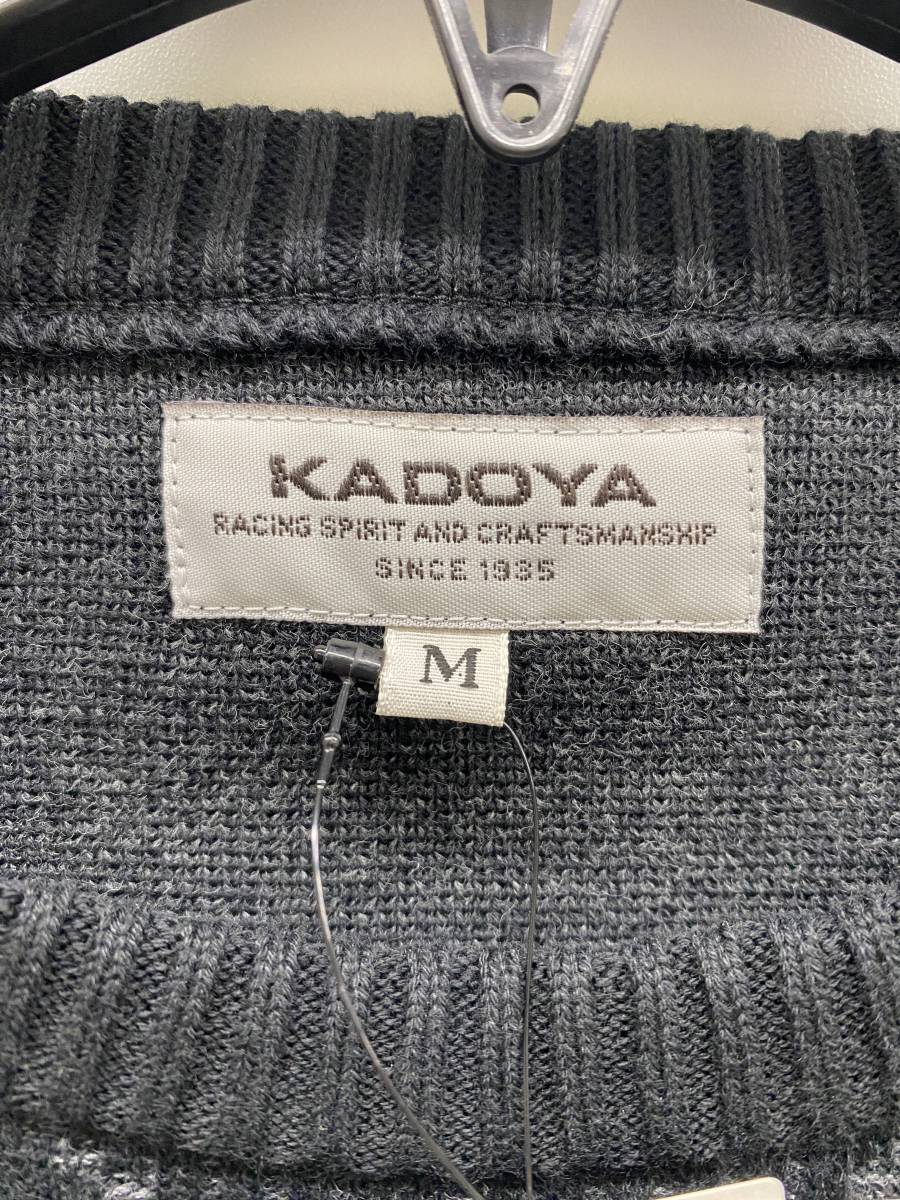 KADOYA カドヤ ニット セーター ELBOW PATCH KNIT 6267 ブラック Mサイズ 未使用 バイク メンズ