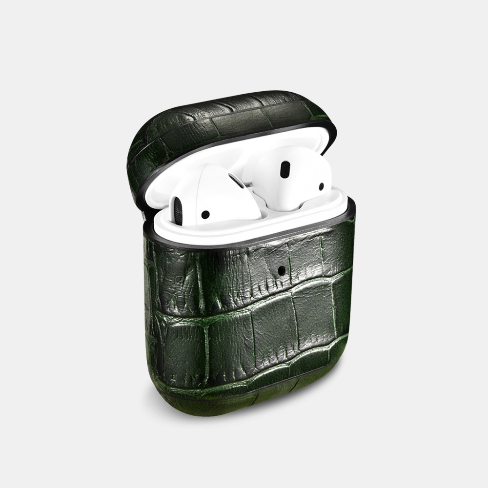 【正規品】iCARER IAP011 アップル AirPods2用本革 牛革バンブー柄 AirPods2 保護ケース インジケーター孔あり ローズ_画像10