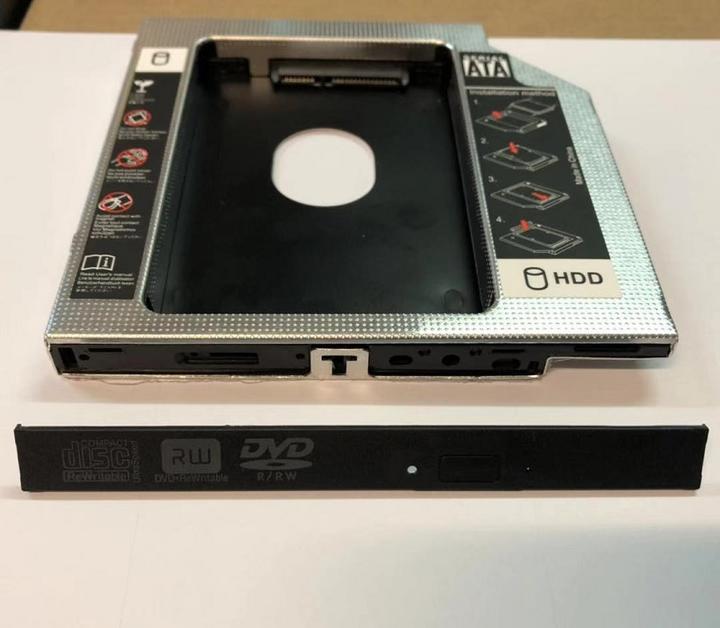 2.5インチ HDD・SSD マウンタ 光学ドライブベイ用 SATA/HDDマウンタよりCD/DVD CD ROM HDD CADDY に置き換えます_画像2