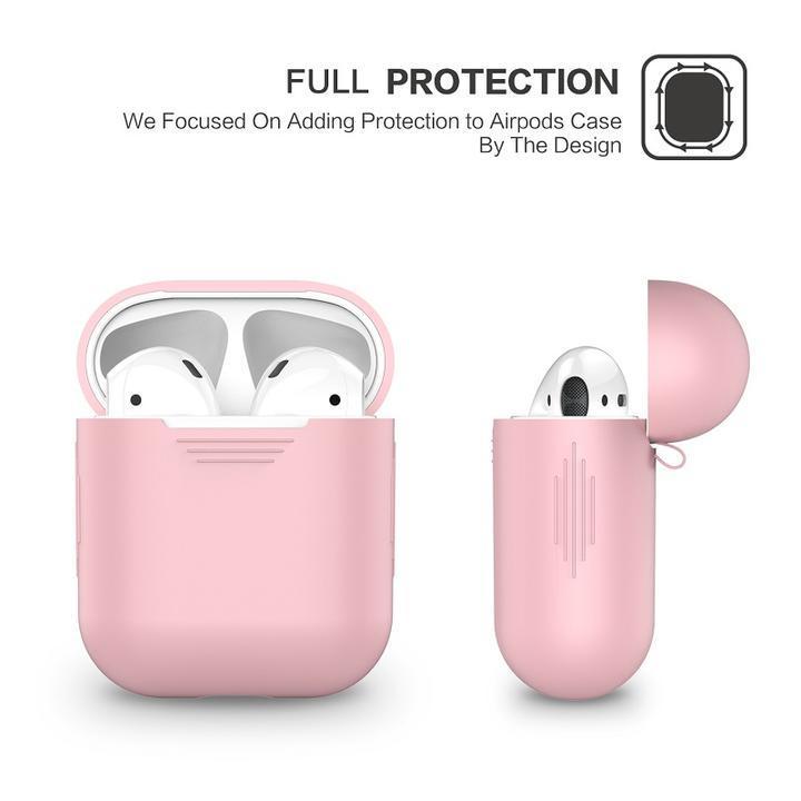 AHASTYLE アップルAirPods，イヤホン用シリコン保護カバー カバーケース耐衝撃 衝撃吸収セットしたまま充電可能 白_画像8