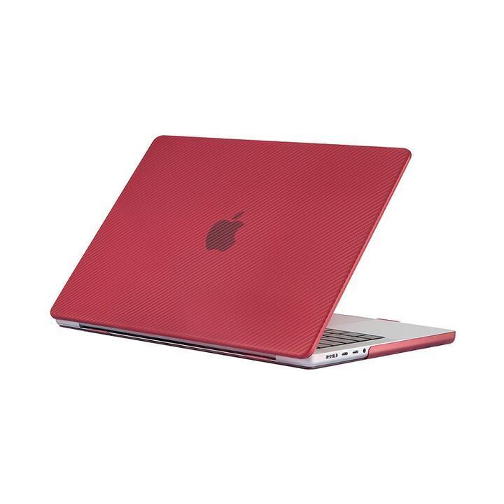 MacBook Pro 13インチ (A1706/1708/1989/2159)用 カーボンファイバー柄 上下カバー 分離式 保護ケース シェルケース 濃紺_画像3