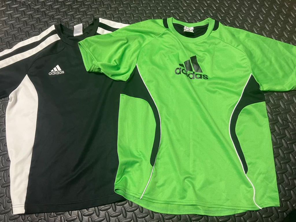 1円スタート！大学サッカー部　練習着　まとめ売りadidas 半袖シャツ　ハーフパンツ　5点セット_画像2