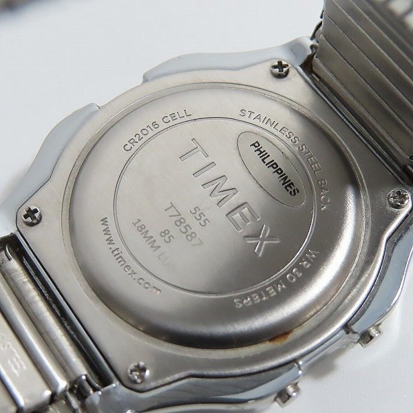 TIMEX/タイメックス NDIGLO/インディグロ デジタル 金属製伸縮ベルト 腕時計 T78587 /000_画像4