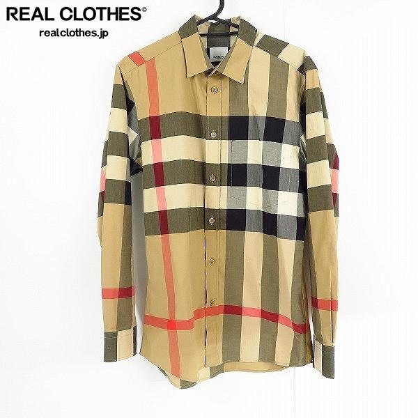 ☆BURBERRY/バーバリー CHECK STRETCH COTTON POPLIN SHIRT/ノバチェック シャツ 8010213/S /LPL_詳細な状態は商品説明内をご確認ください。