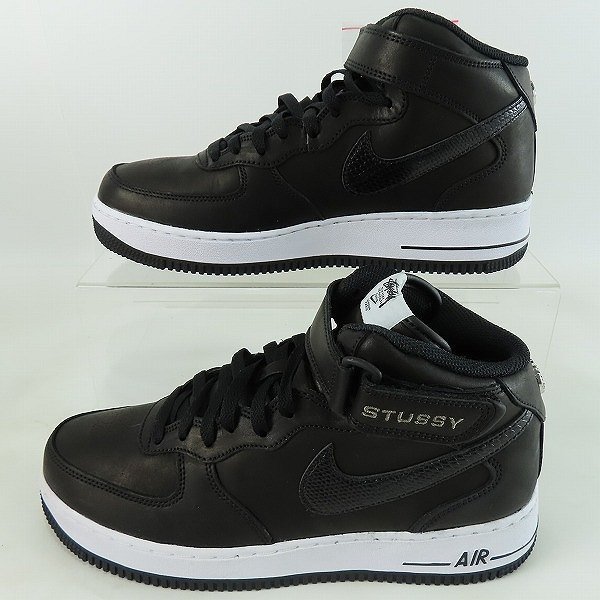 【未使用】NIKE×STUSSY/ナイキ×ステューシー Air Force 1 Mid/エア フォース 1 ミッド DJ7840-001/26.5 /080_画像4