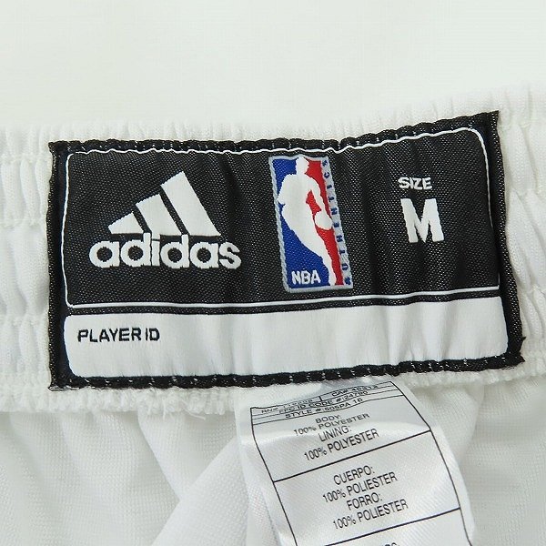 adidas/アディダス NBA バスケットボールパンツ ホワイト/M /LPL_画像3