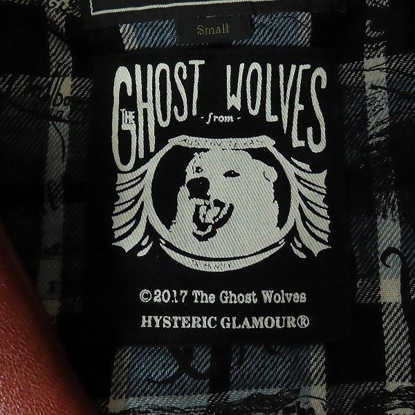 ☆HYSTERIC GLAMOUR/ヒステリックグラマー THE GHOST WOLVES 17AW ダブル ライダース レザー ジャケット 02173LB01/S /060_画像4