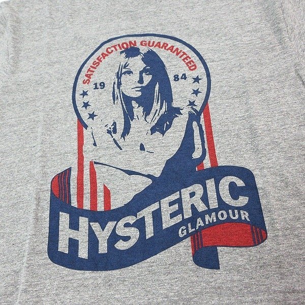 ☆【未使用】HYSTERIC GLAMOUR/ヒステリックグラマー SATISFACTION プリント リブ付 Tシャツ 02171CL04 XS /LPL_画像6