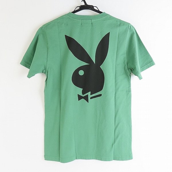 ☆【未使用】HYSTERIC GLAMOUR×PLAYBOY/ヒステリックグラマー×プレイボーイ Tシャツ グリーン 12173CT01260 S /LPL_画像2