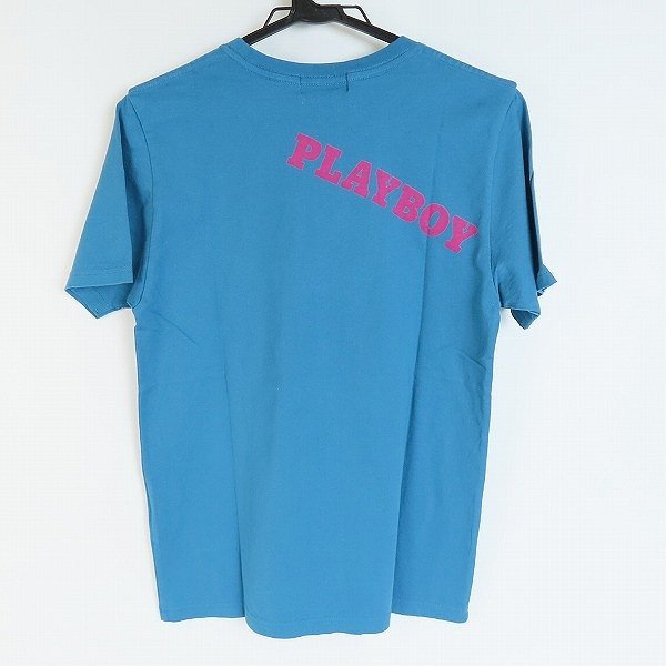 ☆【未使用】HYSTERIC GLAMOUR×PLAYBOY/ヒステリックグラマー×プレイボーイ Tシャツ ブルー 12173CT02270 S /LPL_画像2