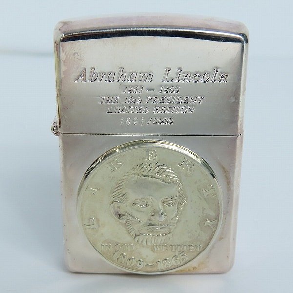 ZIPPO/ジッポー Abraham Lincoln/アブラハム・リンカーン vol.1 コイン貼り 94年製 /000_画像2