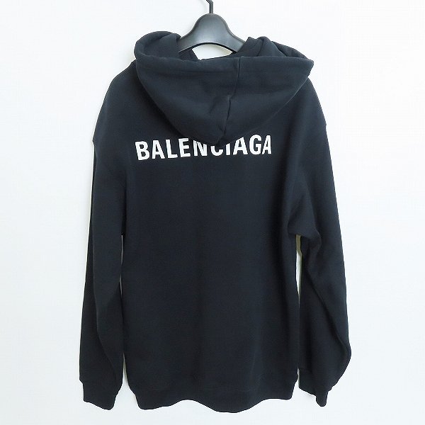 ☆【JPタグ】BALENCIAGA/バレンシアガ 20AW ロゴプリント ミディアムフィットプルオーバーパーカー 600583 TIV84/XS /060_画像2