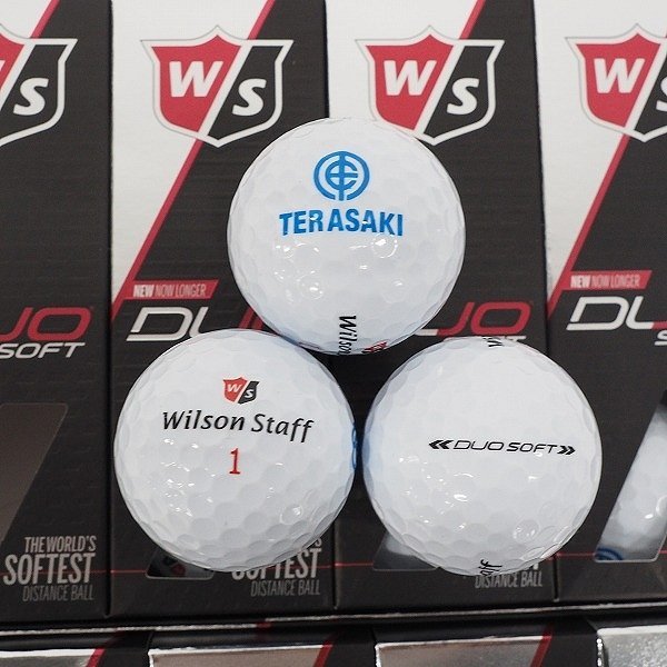 【未使用/オウンネーム含む】 Wilson Staff/ウィルソンスタッフ DUO SOFT ゴルフボール ホワイト 2ダース /000_画像2