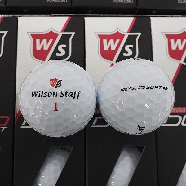 【未使用/オウンネーム含む】 Wilson Staff/ウィルソンスタッフ DUO SOFT ゴルフボール ホワイト 2ダース /000_画像3