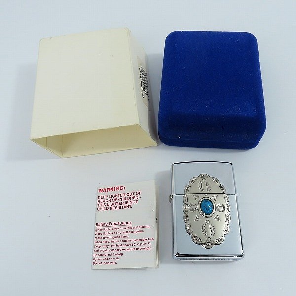 ZIPPO/ジッポー メタル貼り/ターコイズ 鏡面加工 1998年製 /000_画像6