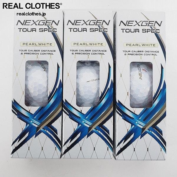 【未使用】NEXGEN/ネクスジェン TOUR SPEC ゴルフボール PEARL WHITE/パールホワイト 3スリーブ/9個 /000_詳細な状態は商品説明内をご確認ください。