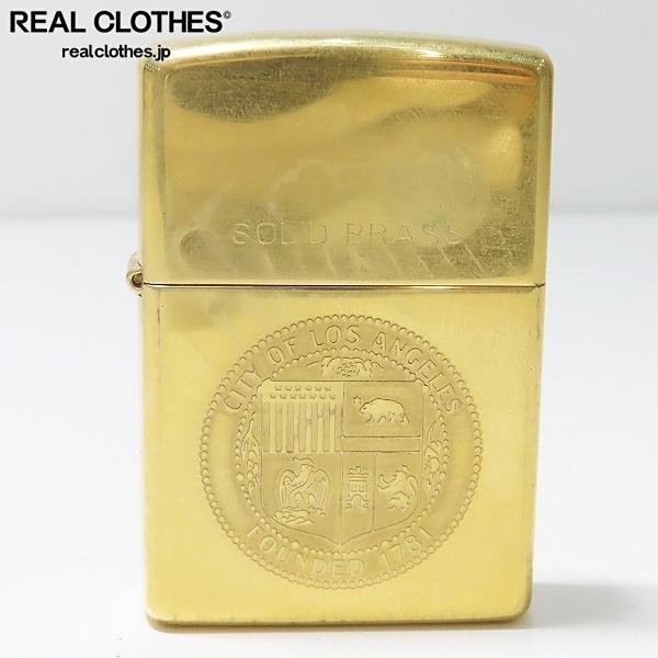 ZIPPO/ジッポー SOLID BRASS/ソリッドブラス CITY OF LOS ANGELES FOUNDED 1998年製 /LPL_詳細な状態は商品説明内をご確認ください。