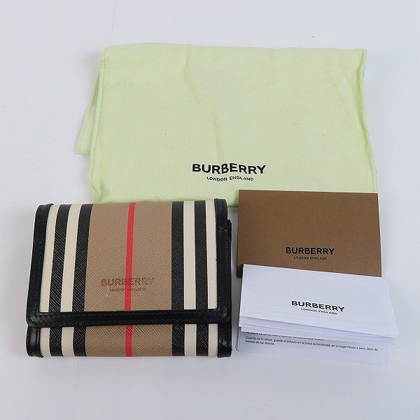 BURBERRY/バーバリー Small Icon Stripe E-canvas Folding Wallet/アイコンストライプ 三つ折り財布 8026003 A7026 /LPL_画像10