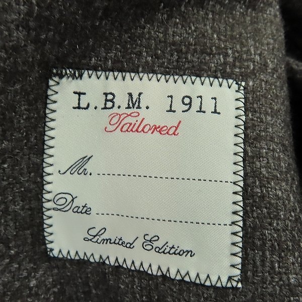 ☆L.B.M.1911/エルビーエム1911 ウールテーラードジャケット/48 /080_画像3