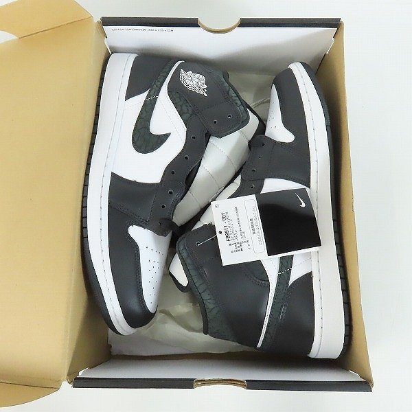 【未使用】NIKE/ナイキ AIR JORDAN 1 MID SE ELEPHANT/エア ジョーダン 1 ミッド SE エレファント FB9911-001/28 /080_画像8