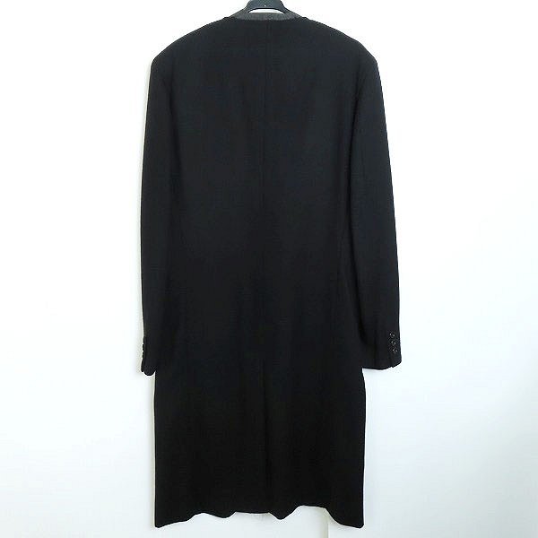 ☆(3)【未使用】BLACK COMME des GARCONS/ブラックコムデギャルソン ノーカラーコート 1F-J004-052-1-4/M /080_画像2